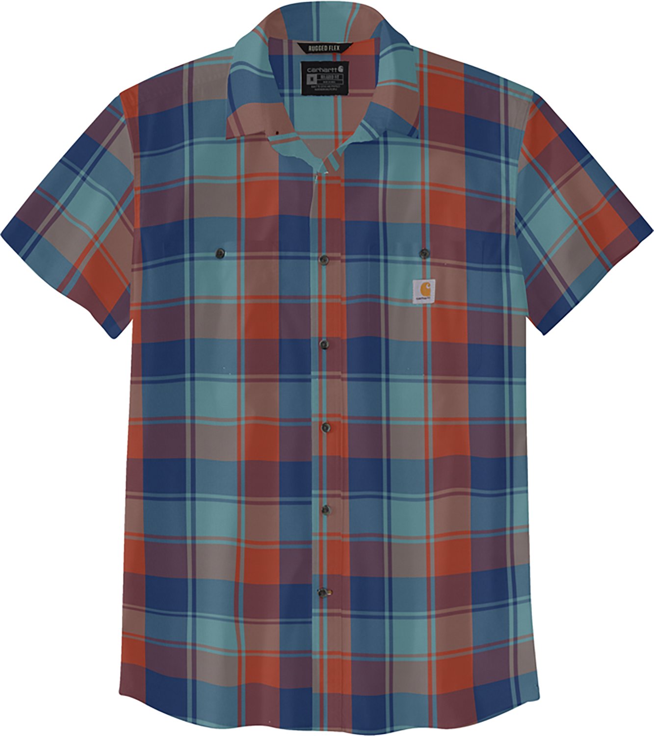 Carhartt Men's Rugged Flex Relaxed Fit Button Down Plaid Shirt - view number 3