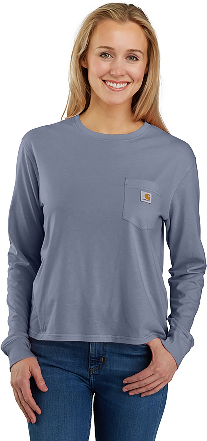 Carhartt Women's Loose Fit Lightweight Pocket Crewneck Long Sleeve T-shirt - view number 2