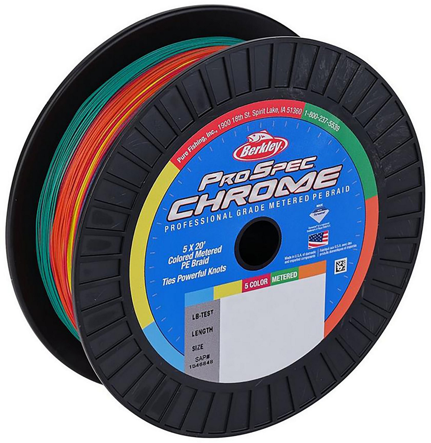 Berkley ProSpec Chrome 20 ft. Metered Braided Fishing Line 5-Pack - view number 2