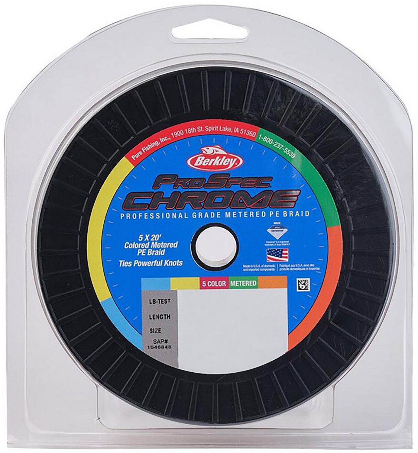 Berkley ProSpec Chrome 20 ft. Metered Braided Fishing Line 5-Pack - view number 3