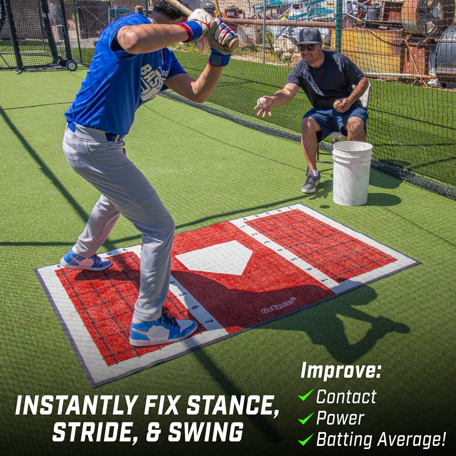 GoSports Stance Alignment Baseball Hitting Mat                                                                                   - view number 4