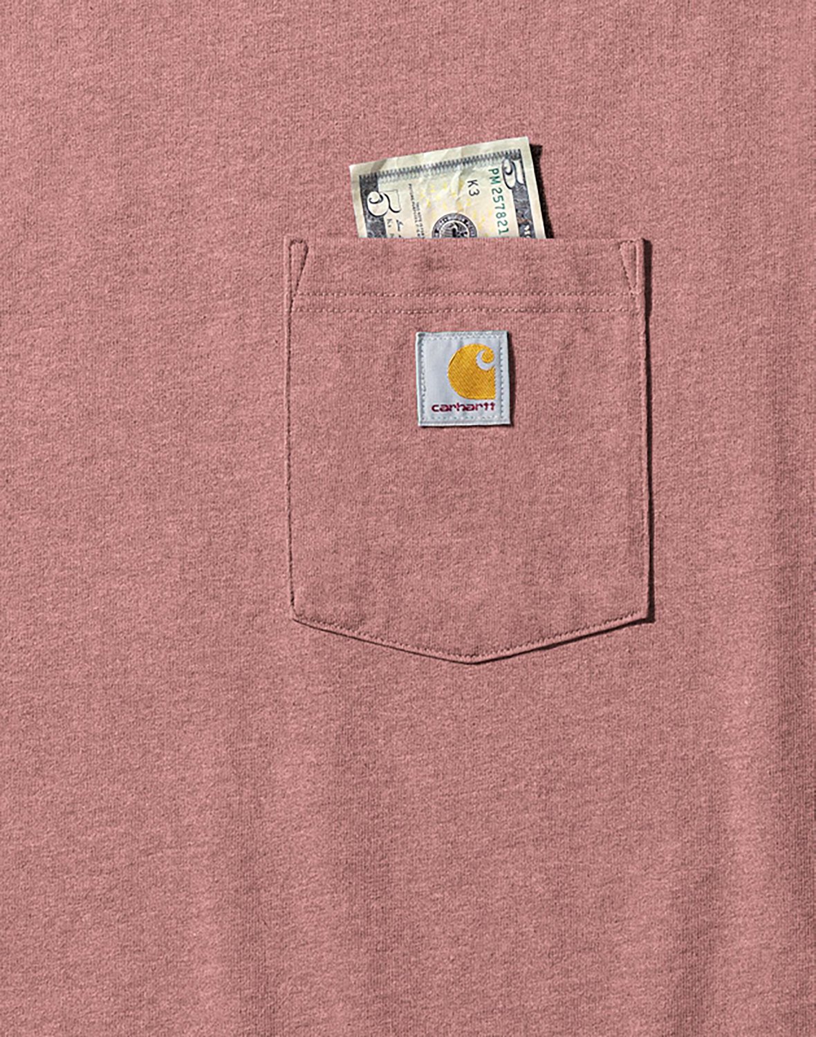 Carhartt Men's K87 Short Sleeve Workwear Pocket T-shirt                                                                          - view number 3