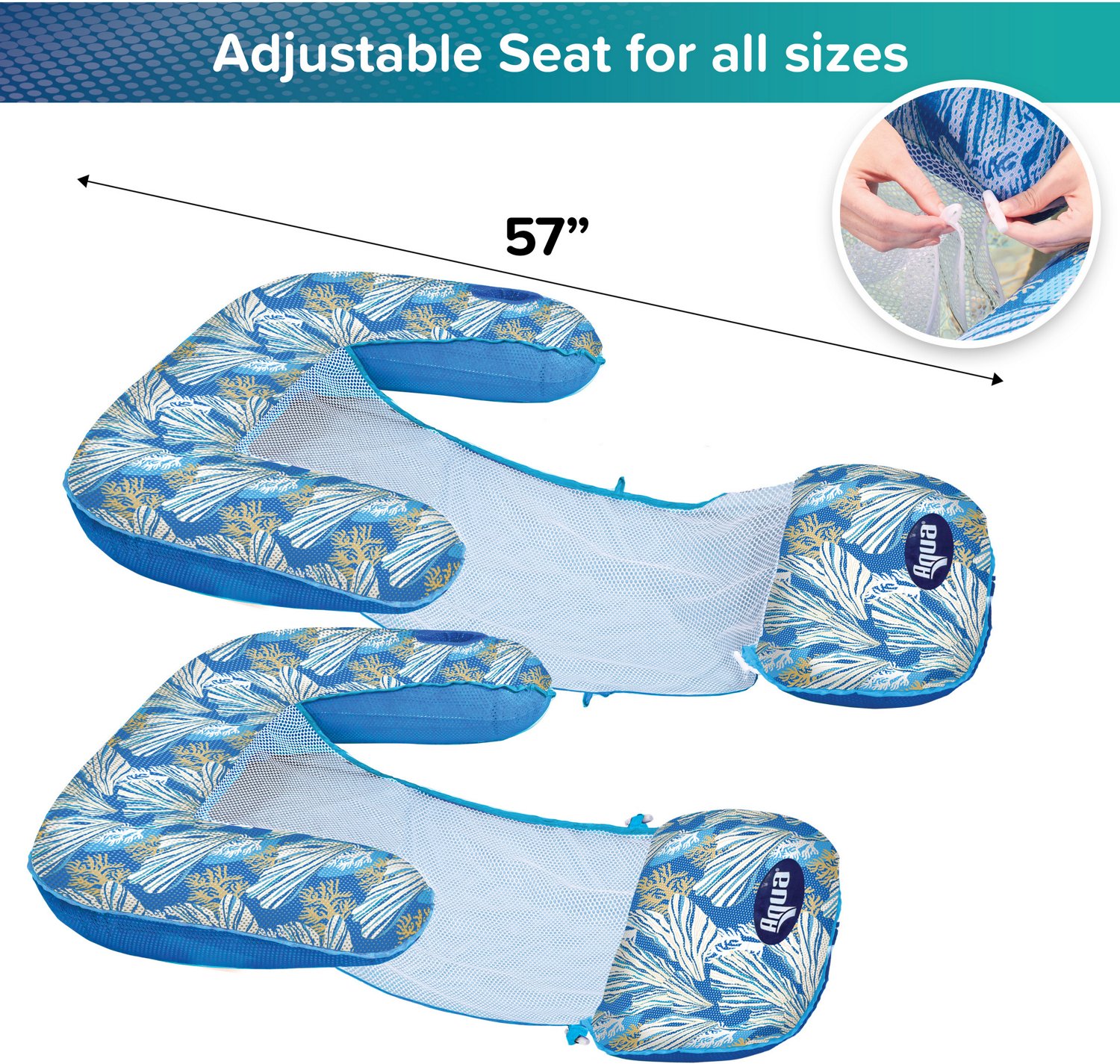 Aqua Leisure 3-in-1 Pool Float Lounge Chair and Drifter                                                                          - view number 2