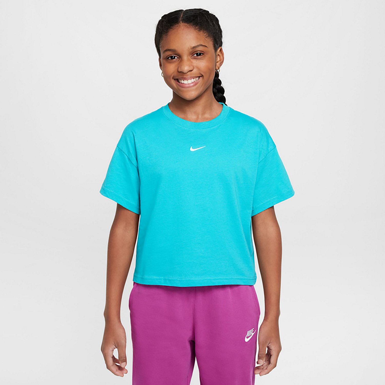 Nike Girls' Sportswear Essential Boxy Short Sleeve T-shirt - view number 1