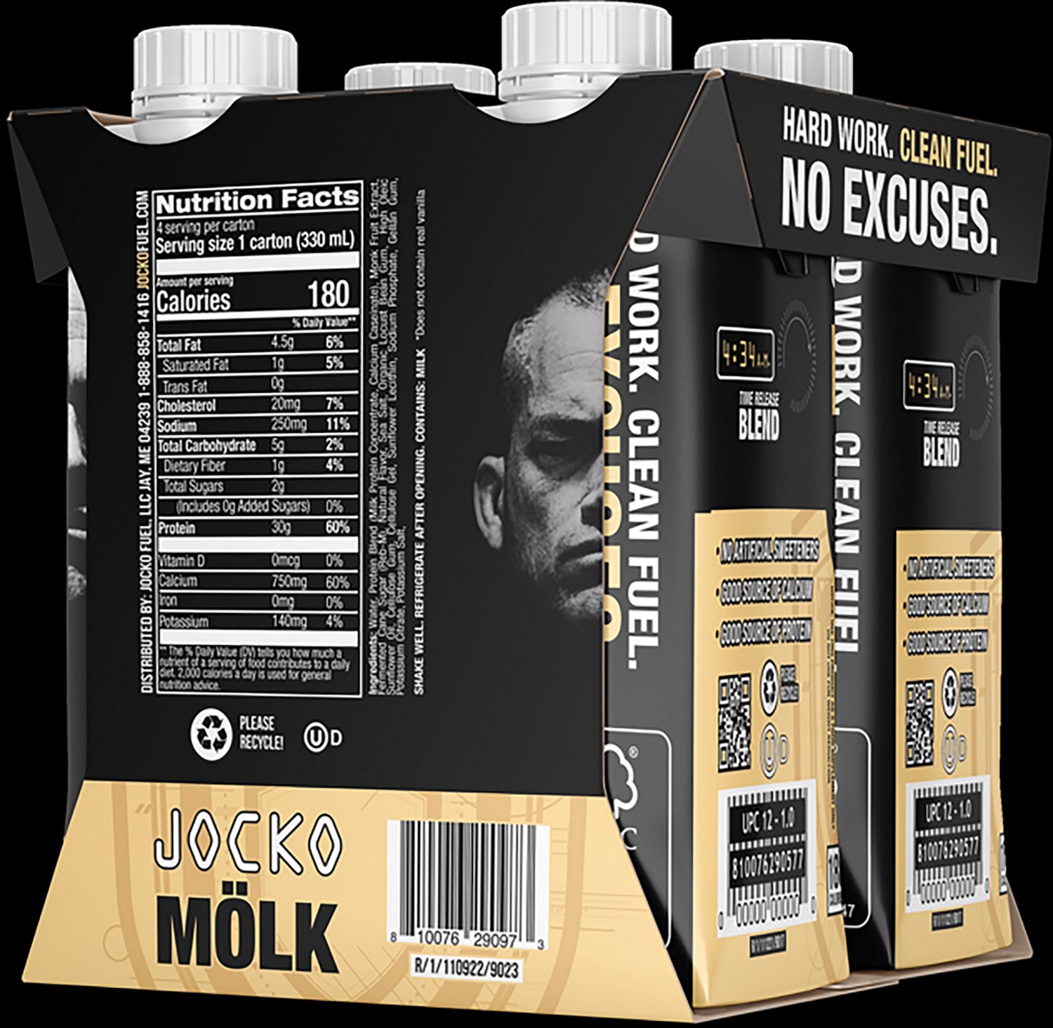 Jocko Molk RTD Protein Shake 4-Pack                                                                                              - view number 2