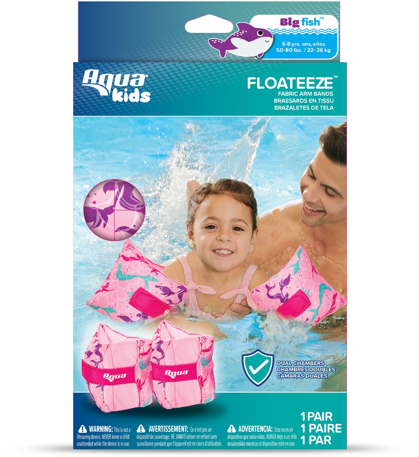 Aqua-Leisure Kids' FLOATEEZE Mermaid Arm Bands - view number 5