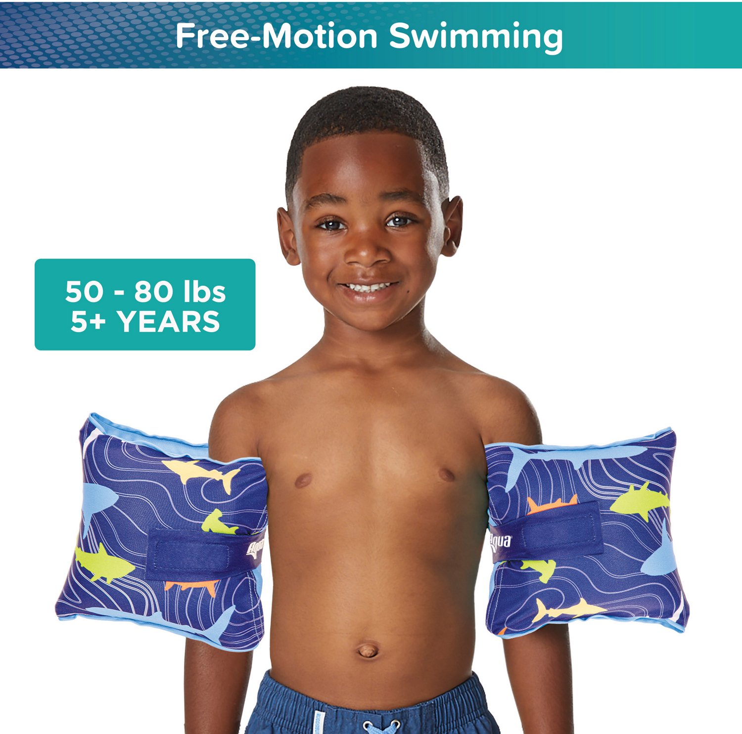 Aqua-Leisure Kids' FLOATEEZE Shark Arm Bands - view number 2