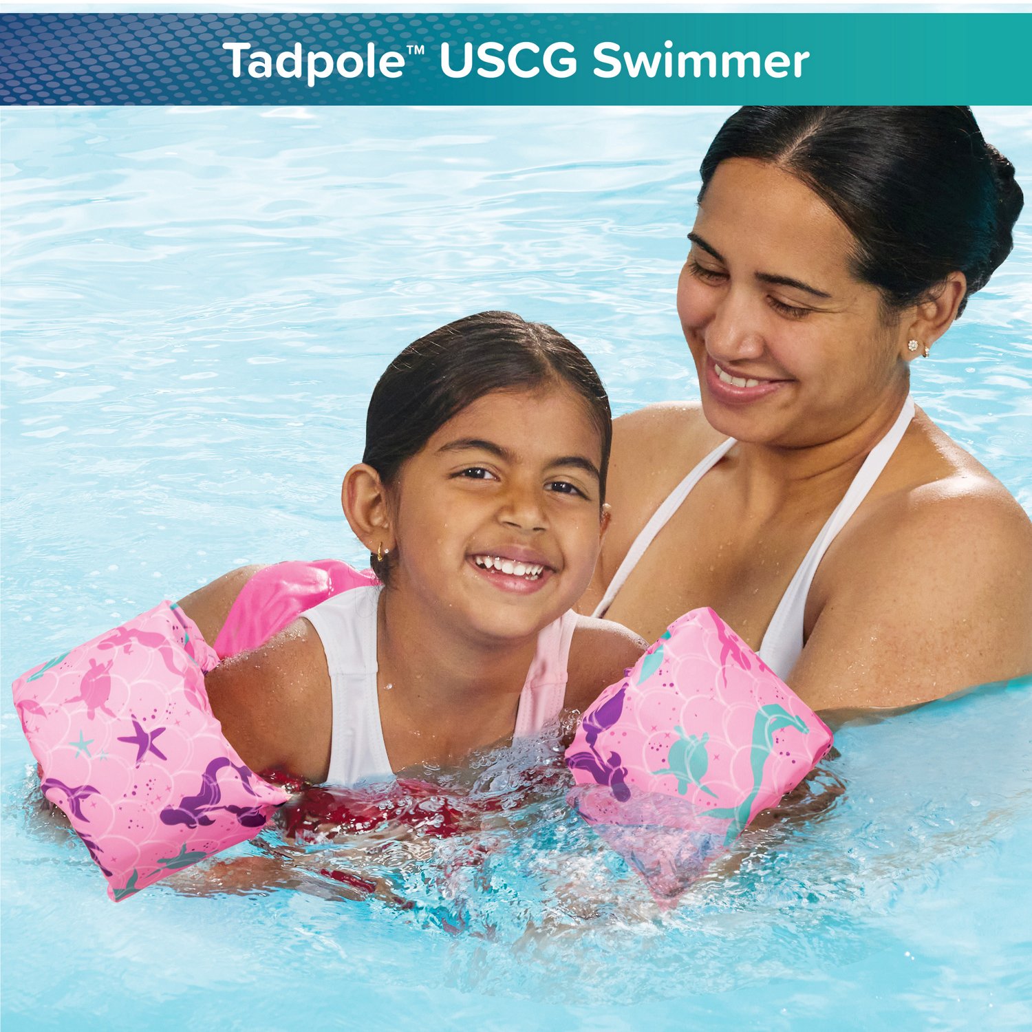 Aqua-Leisure Kids' Tadpole Swimmer Mermaid USCG Level 70 Life Vest                                                               - view number 6