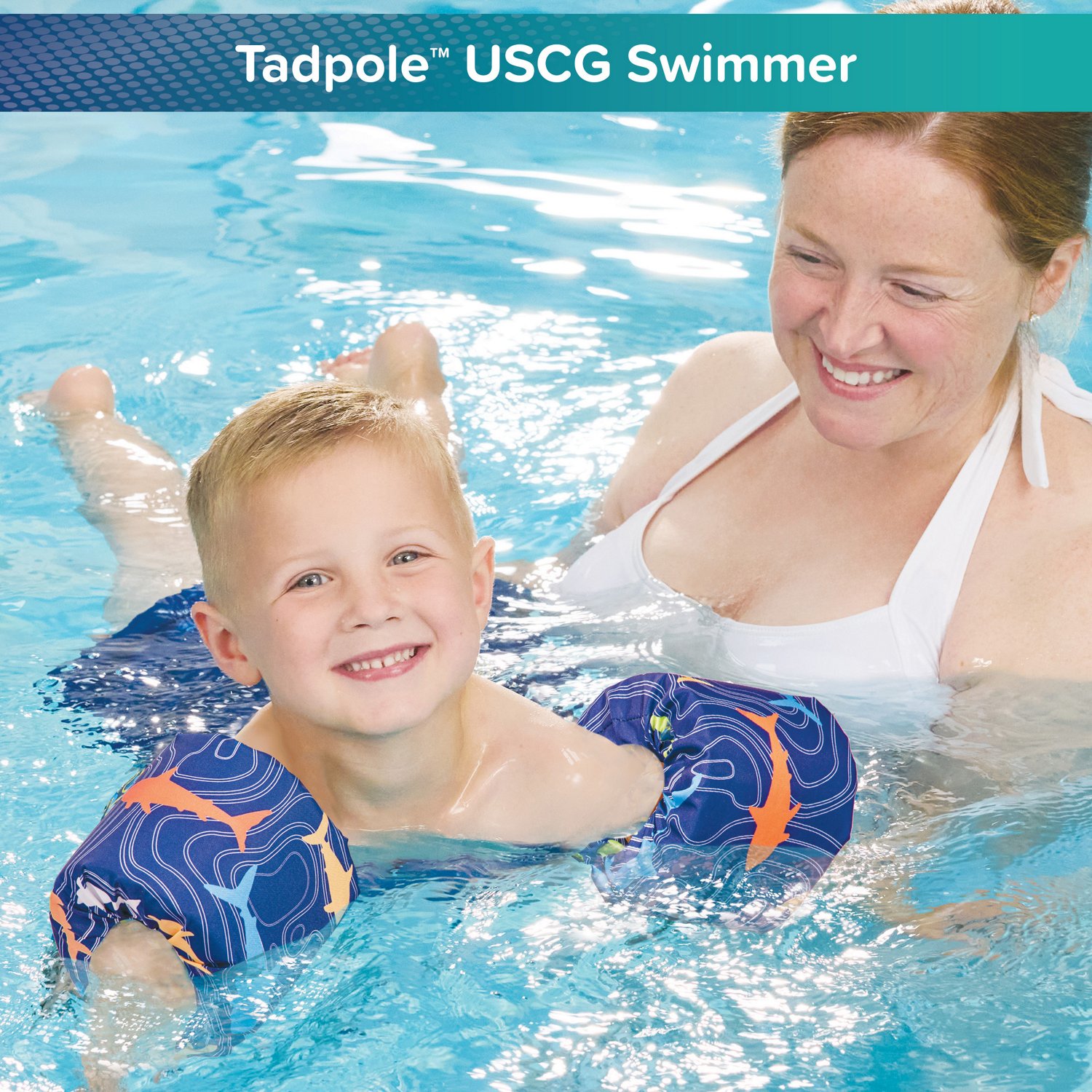 Aqua-Leisure Kids' Tadpole Swimmer Shark USCG Level 70 Life Vest