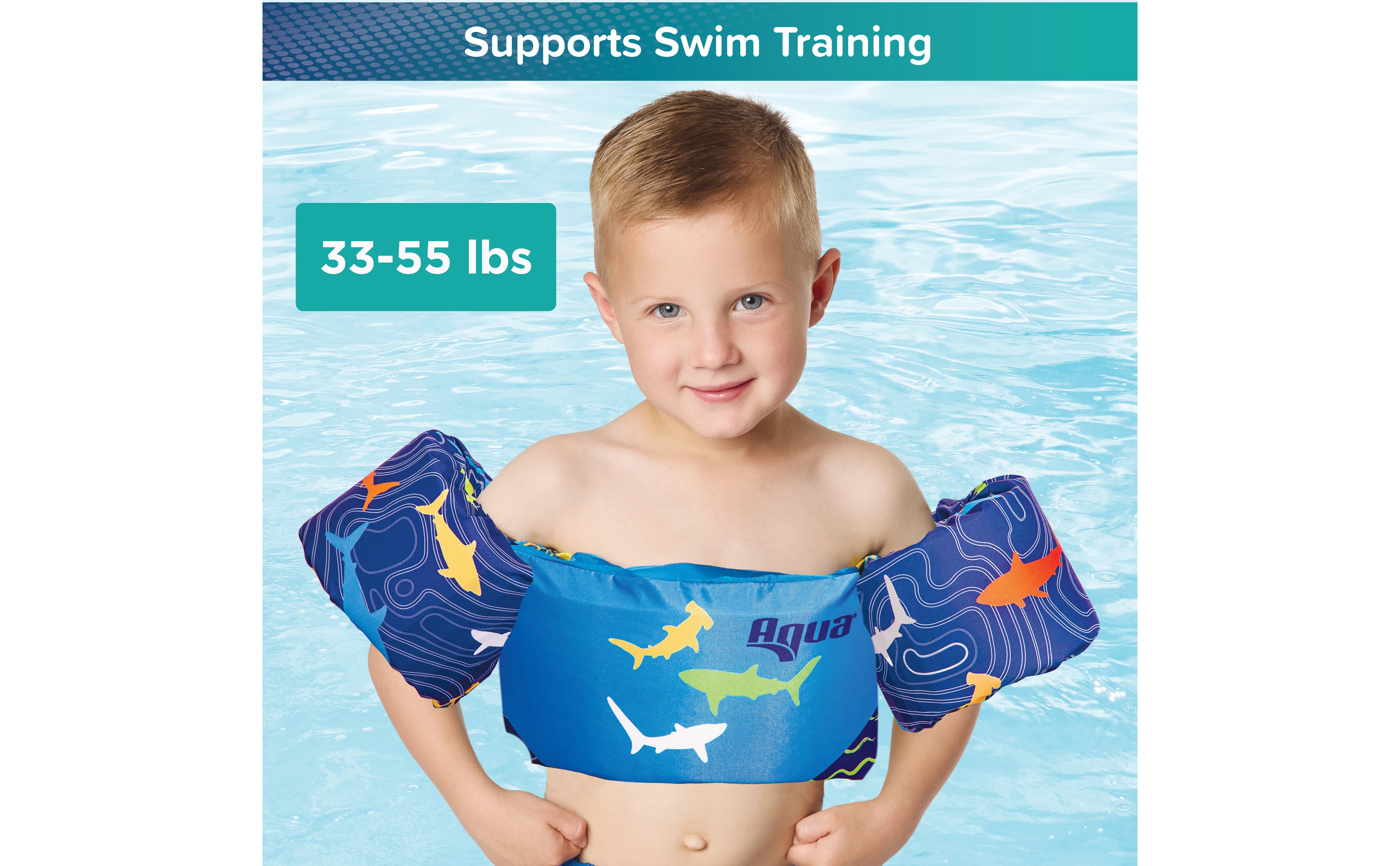 Aqua-Leisure Kids' Tadpole Swimmer Shark USCG Level 70 Life Vest