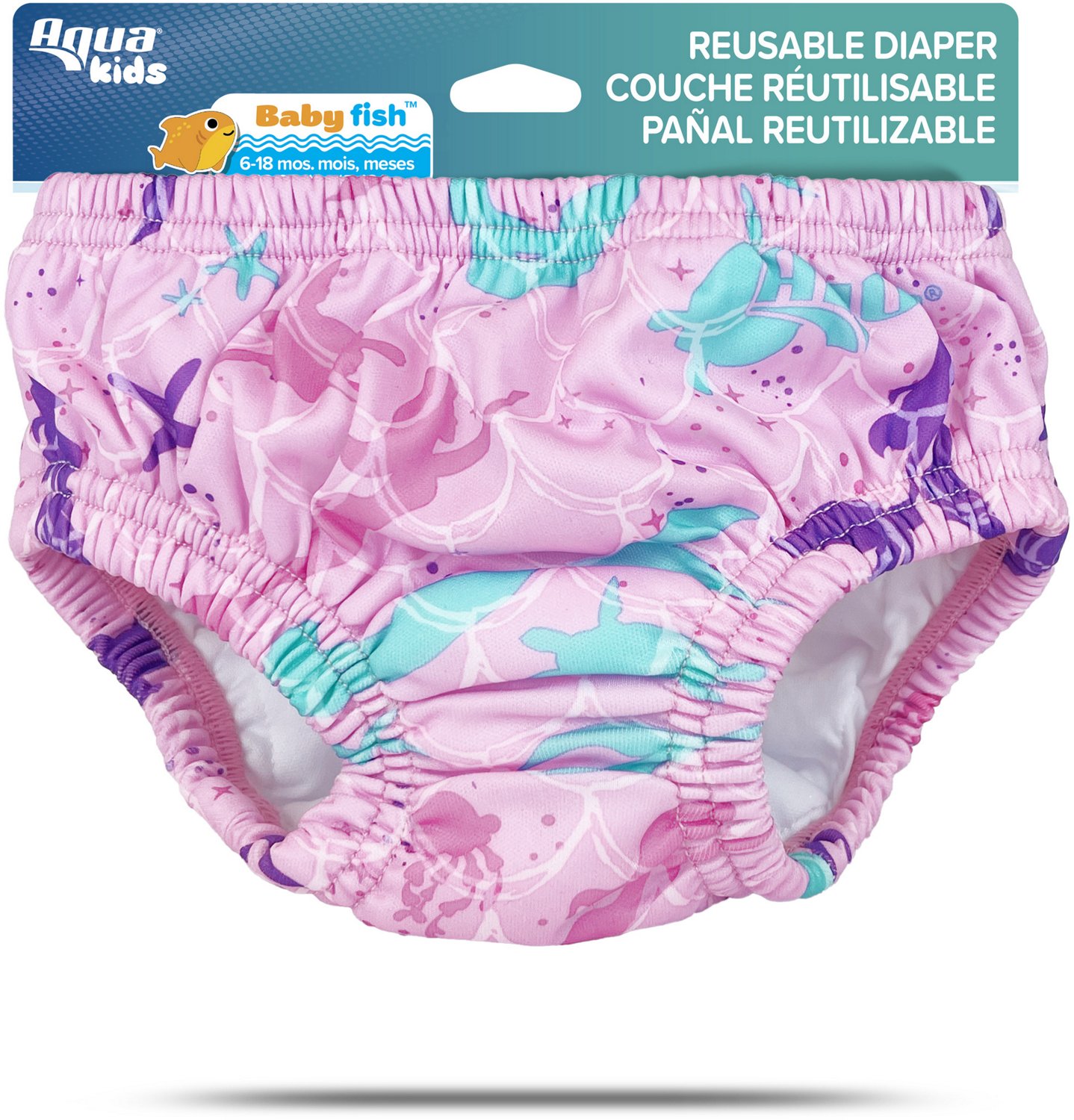 Aqua-Leisure Kids' SplashGuard Mermaid Reusable Swim Diaper - view number 5