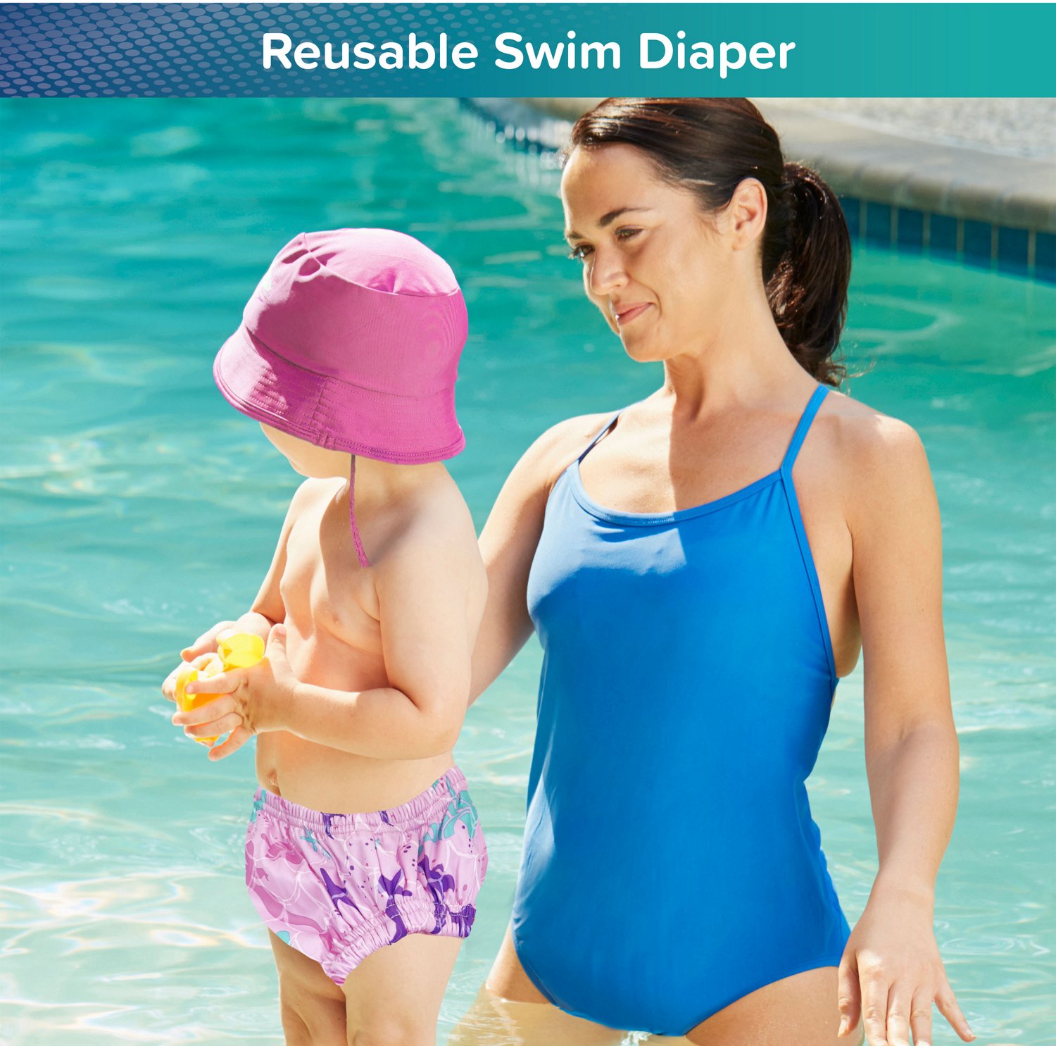 Aqua-Leisure Kids' SplashGuard Mermaid Reusable Swim Diaper - view number 6