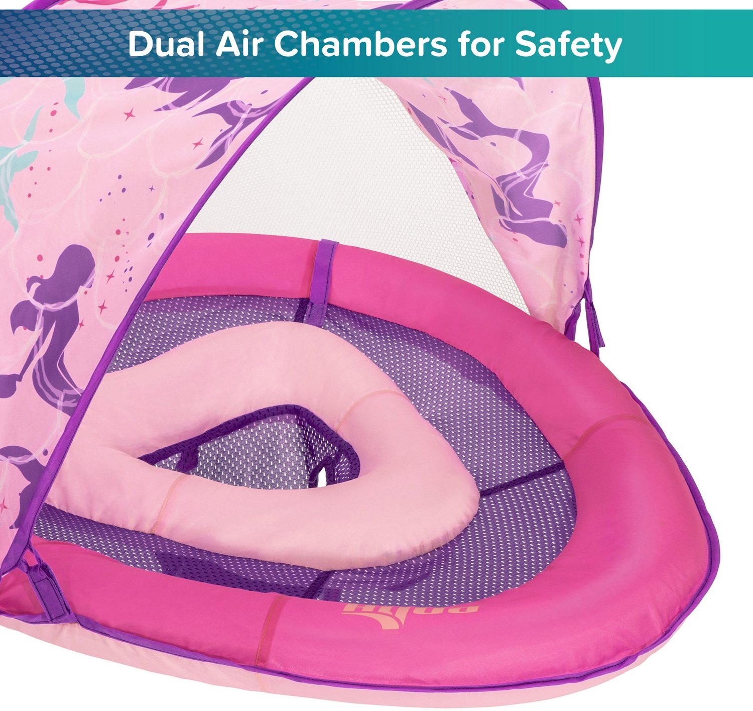Aqua-Leisure Kids' Mermaid Fabric Baby Float with Canopy                                                                         - view number 3