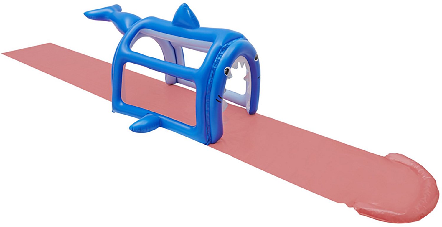 Coconut Grove Finn the Shark Inflatable Tunnel Slide Sprinkler                                                                   - view number 2