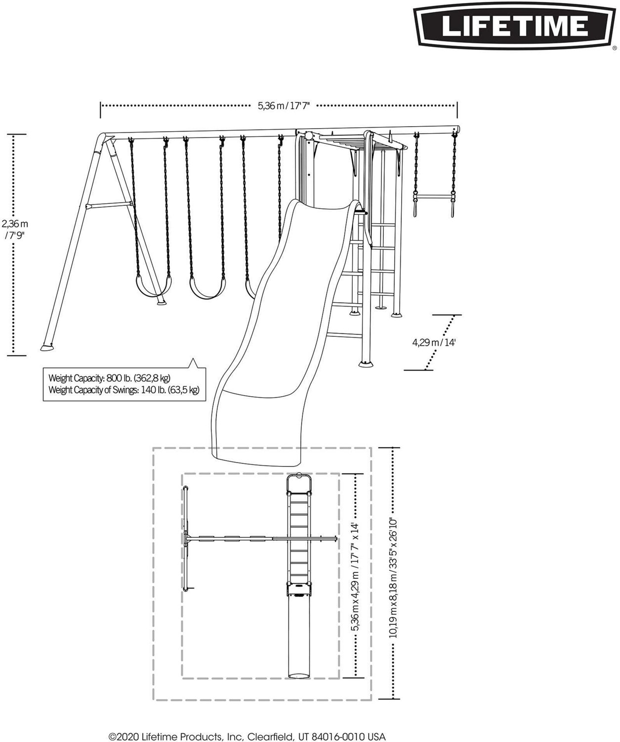 Lifetime Monkey Bar Swing Set - view number 6