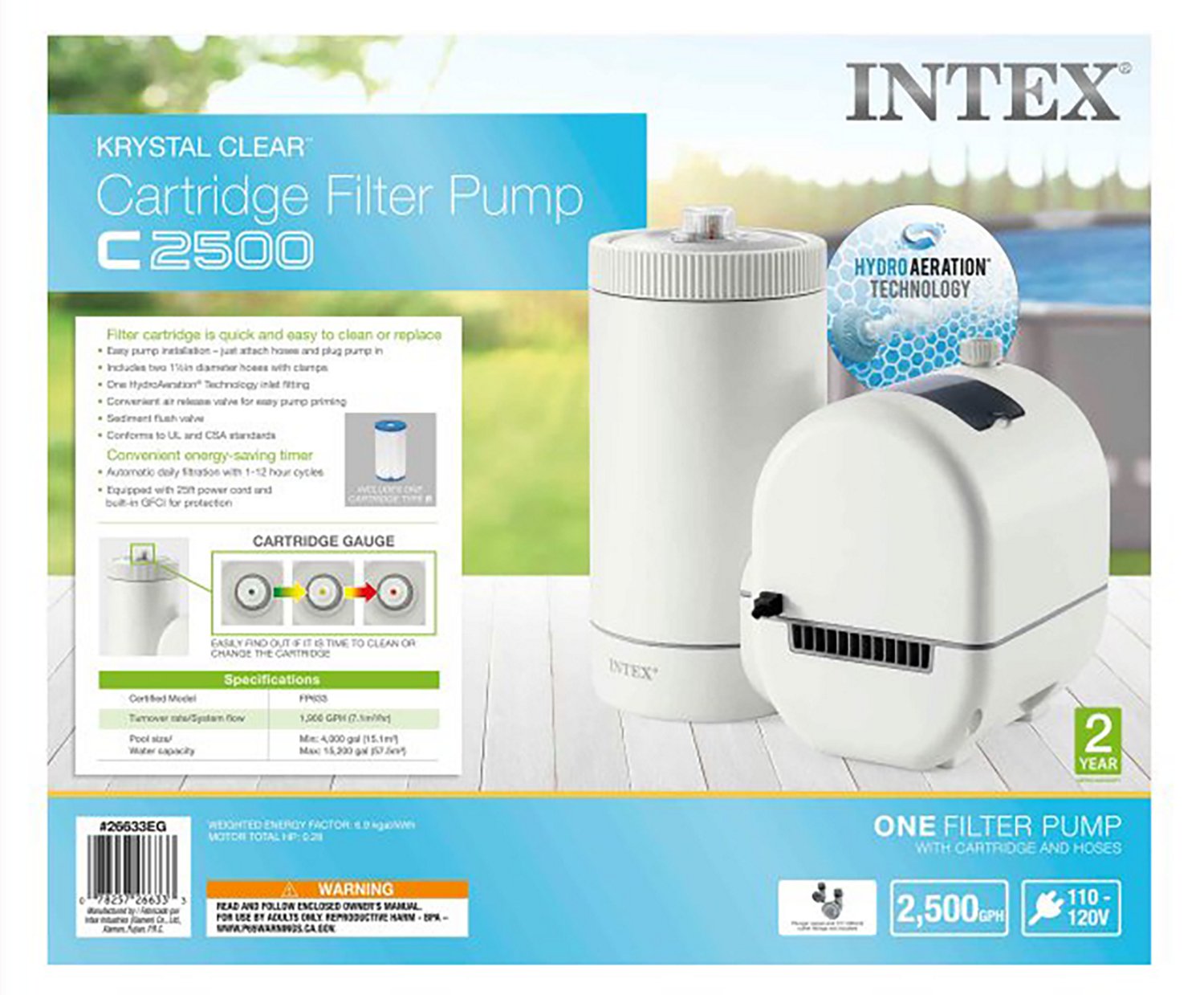 INTEX C2500 Cartridge Filter Pump with GFCI                                                                                      - view number 2