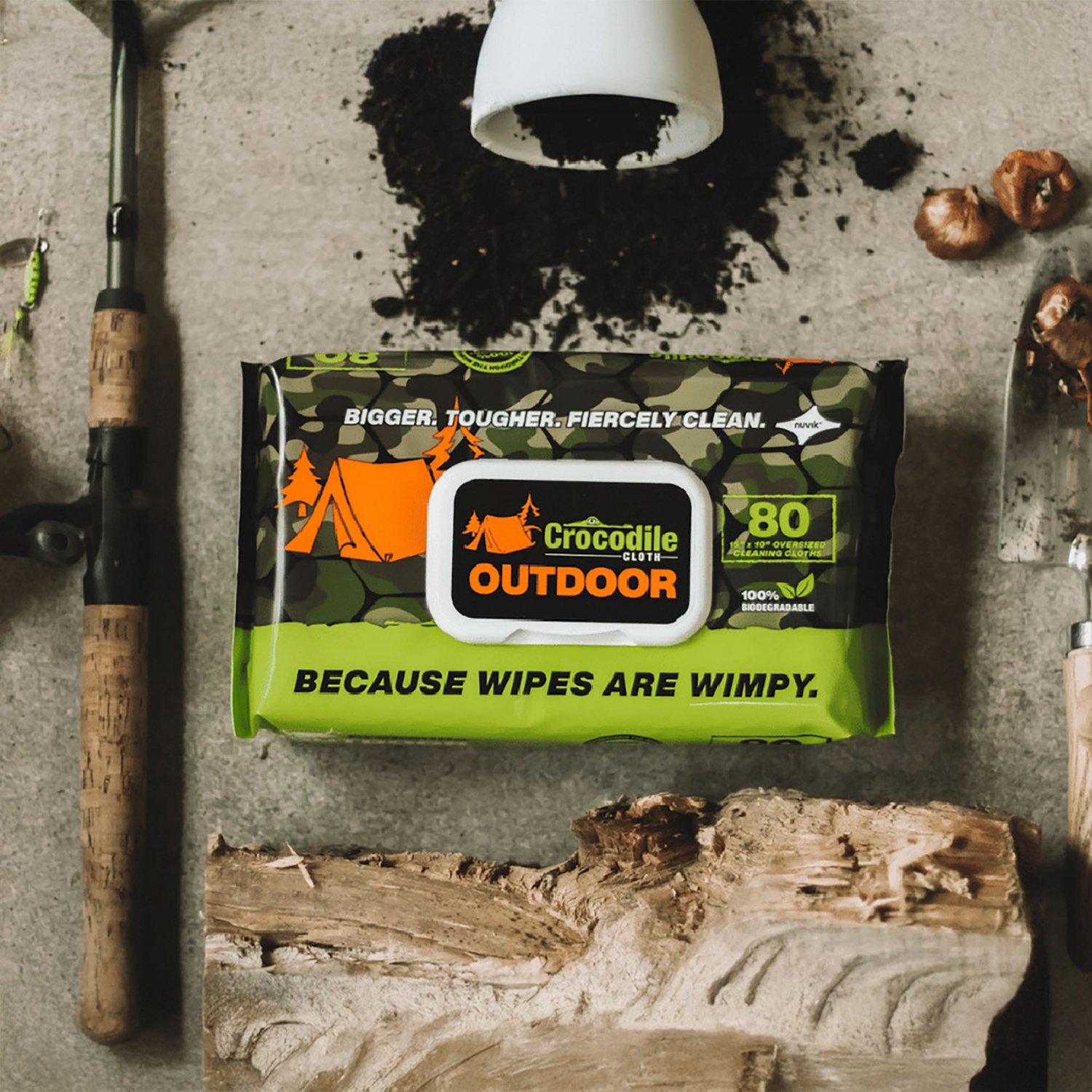 Crocodile Cloth Biodegradable Outdoor Wipes 80-Count                                                                             - view number 4