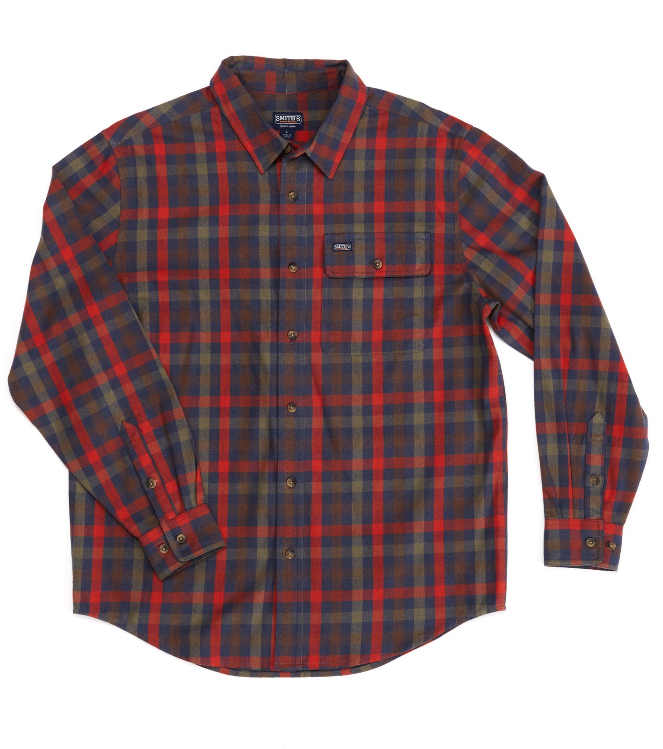 Smith's Workwear Men's Plaid Pocket Flannel Button Down Shirt - view number 5