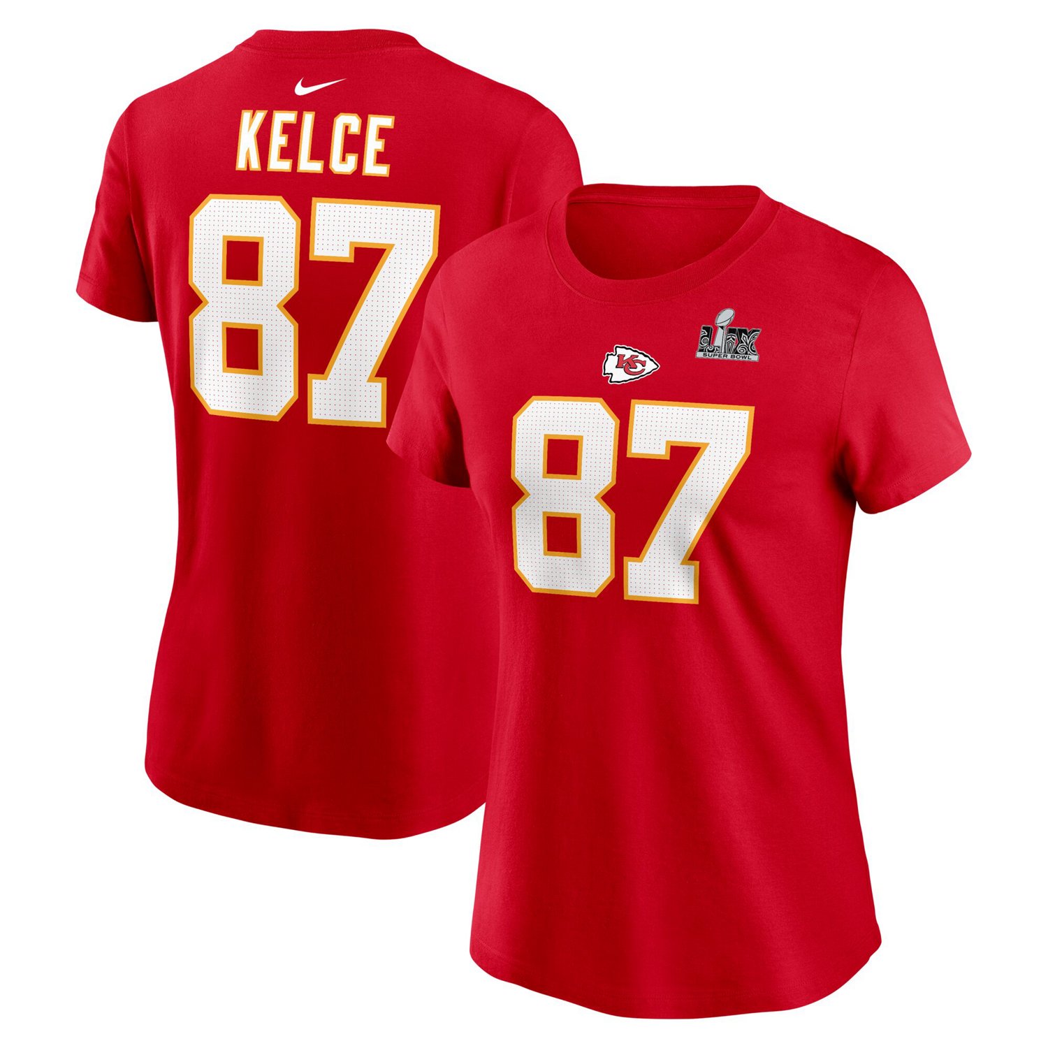 Nike Women's Kansas City Chiefs Super Bowl 59 Travis Kelce Short Sleeve T-Shirt - view number 1