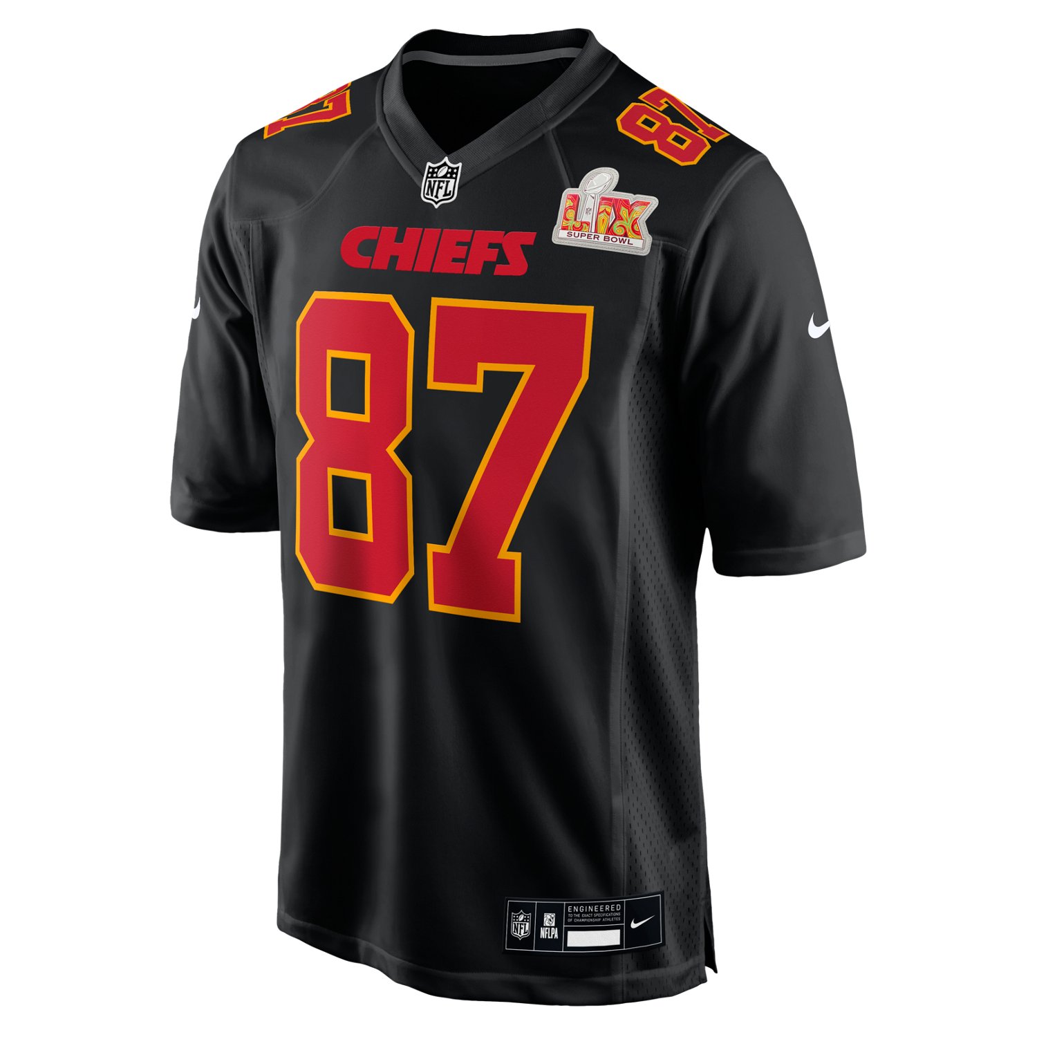 Nike Men's Kansas City Chiefs Super Bowl LIX Participant Patch Travis Kelce Jersey