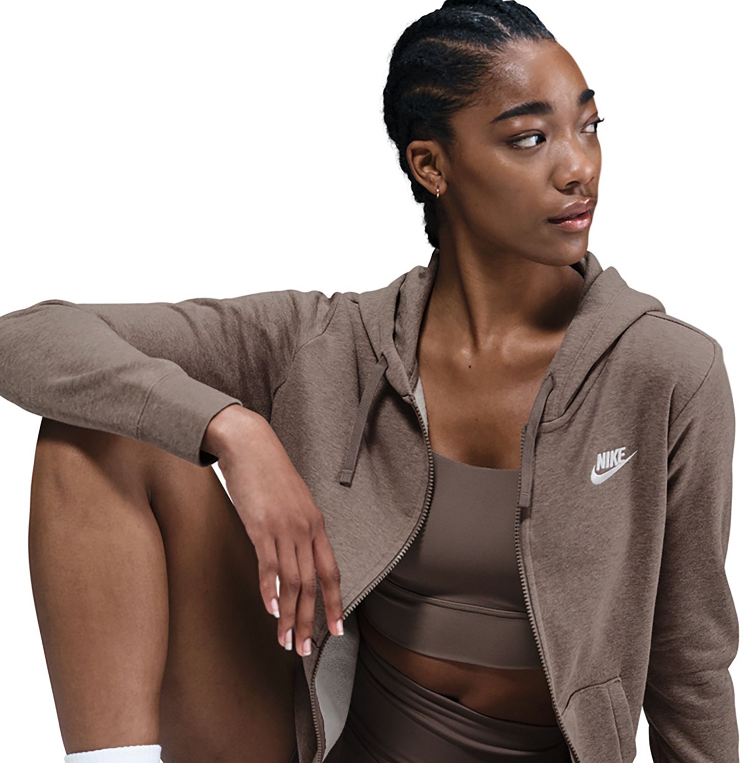 Nike Women's Club Fleece Full-Zip Hoodie - view number 4