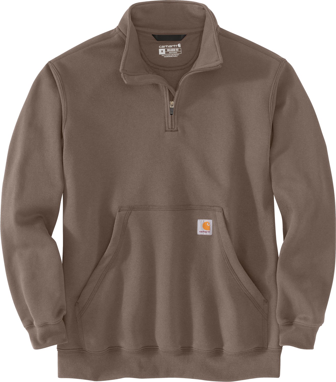 くぬぎ Carhartt Men's Loose Fit Midweight 1/4-Zip Mock Neck Sweatshirt