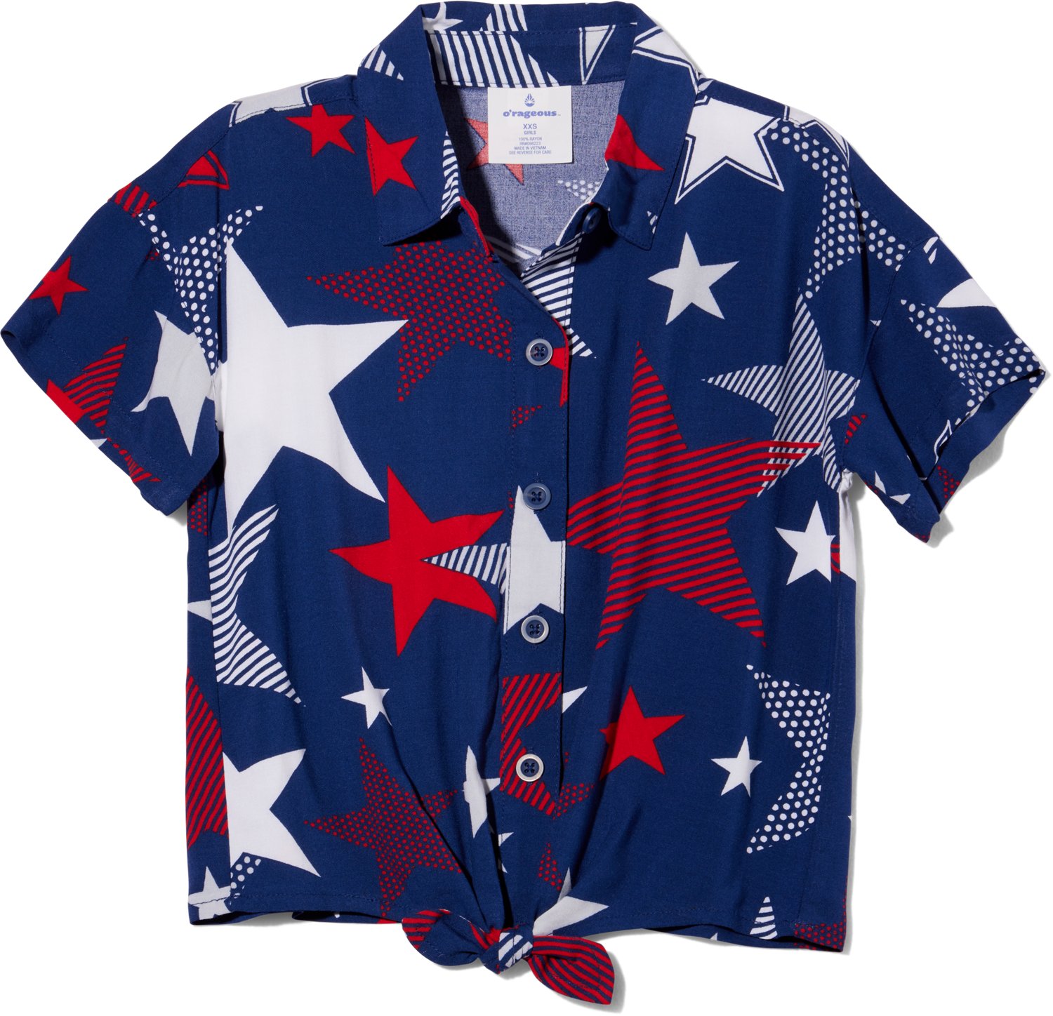 O'Rageous Girls' PS Americana Cabana Printed Short Sleeve Top - view number 2