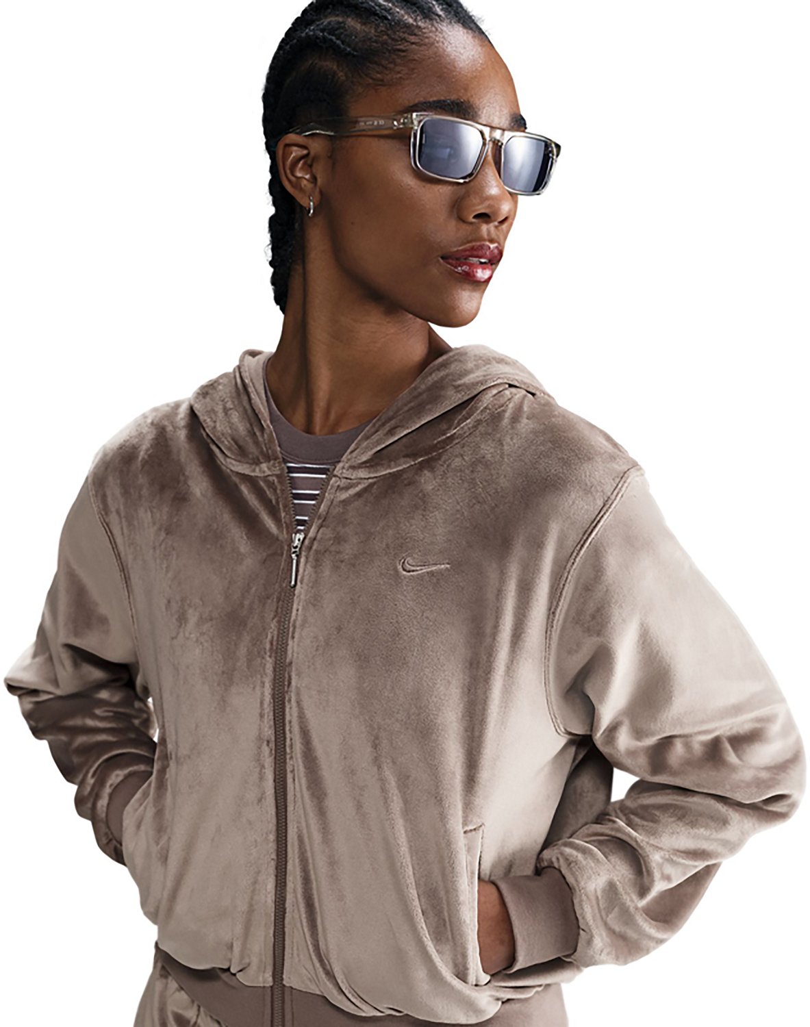 Nike Women's Sportswear Chill Knit Loose Velour Full-Zip Hoodie - view number 3