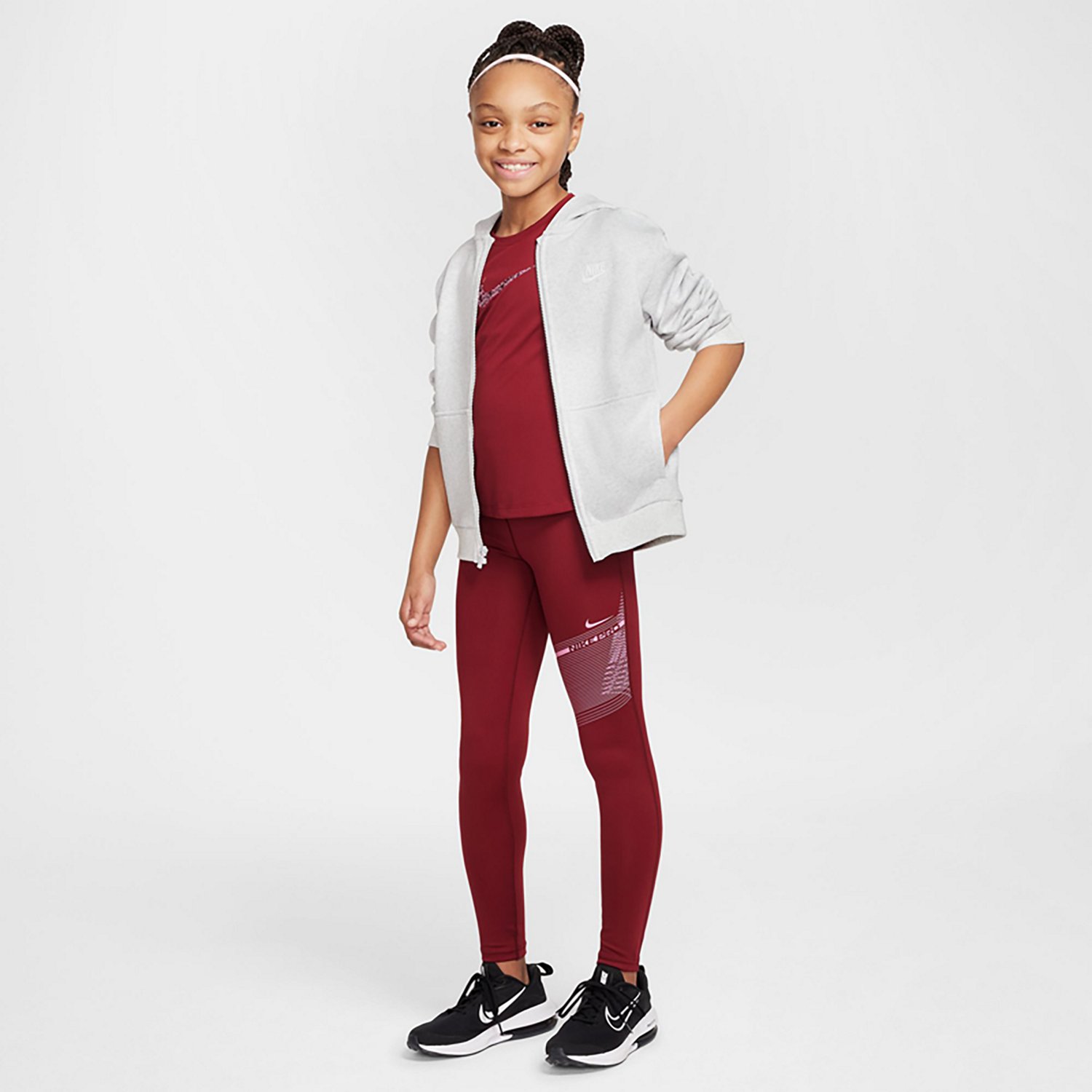 Nike Girls' Pro Dri-FIT Mid-Rise Leggings - view number 6