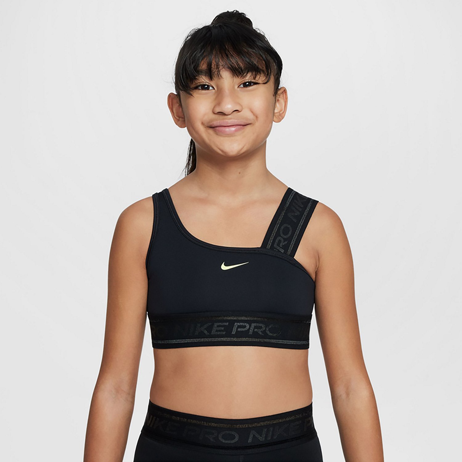 Nike Girls' Pro Swoosh Asymmetrical Sports Bra