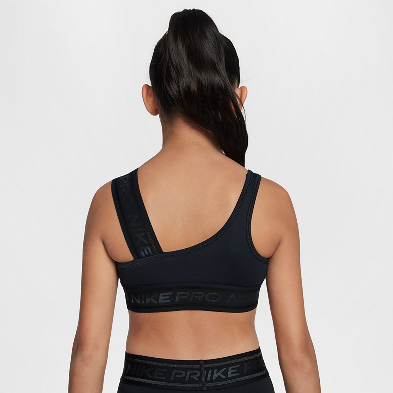Nike Girls' Pro Swoosh Asymmetrical Sports Bra | Academy