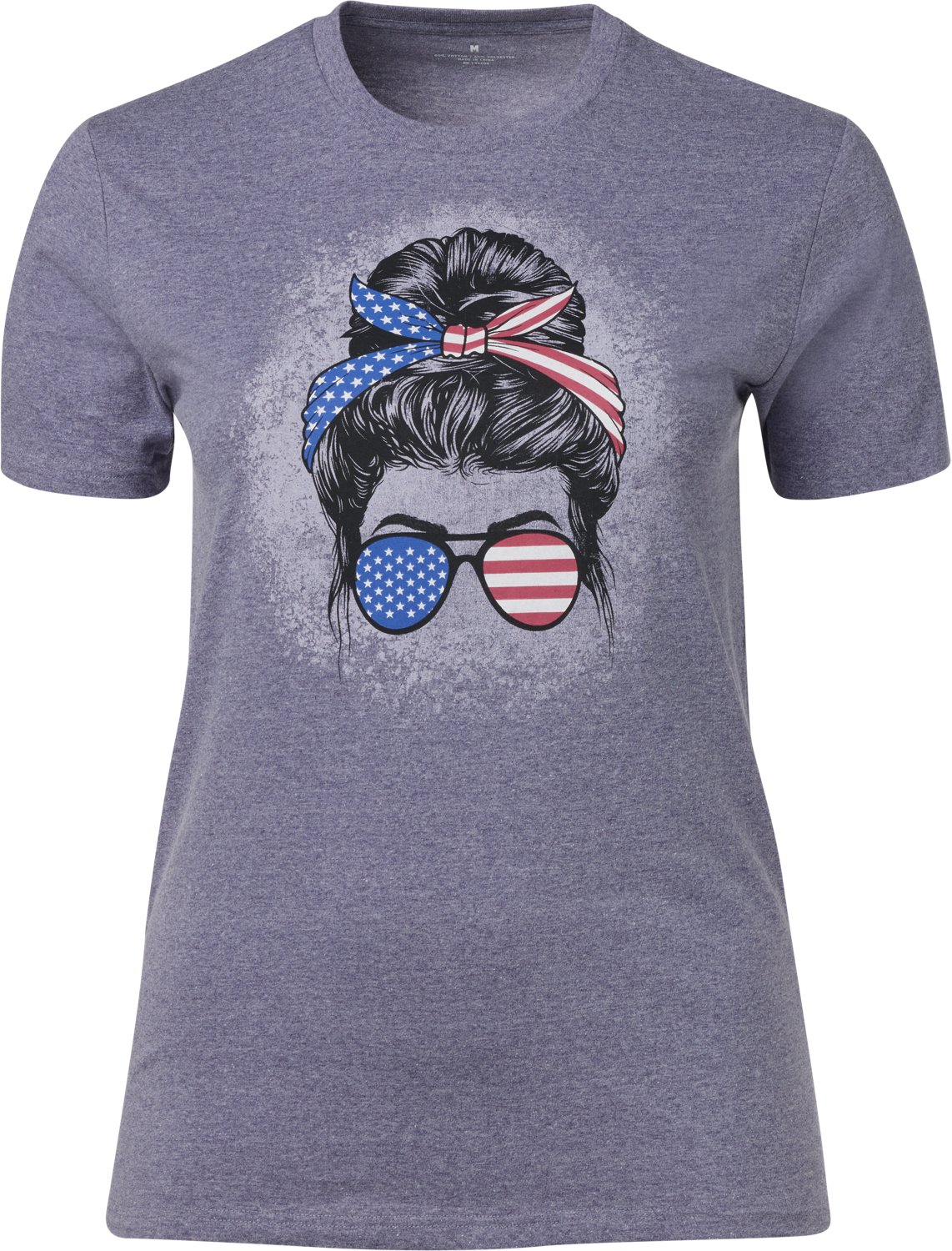 Academy Sports + Outdoors Women's Americana 25 Bun Girl T-shirt