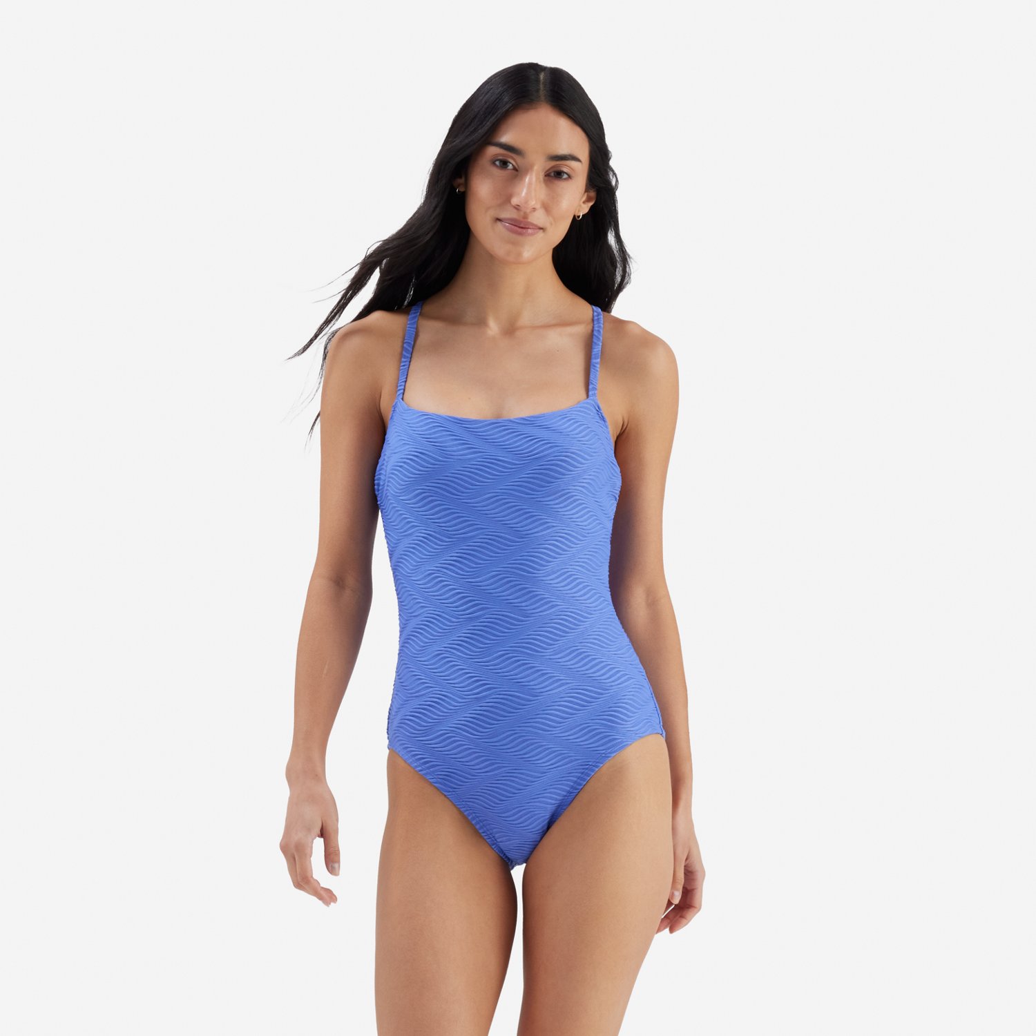 Freely Women's Wavy Baby Rib One Piece Swimsuit                                                                                  - view number 1