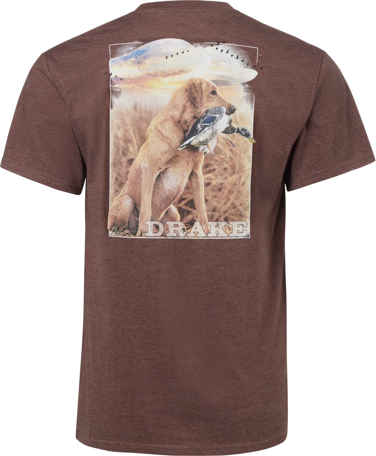 DRAKE WATERFOWL SUNSET DOG DUCK T-SHIRT - view number 1