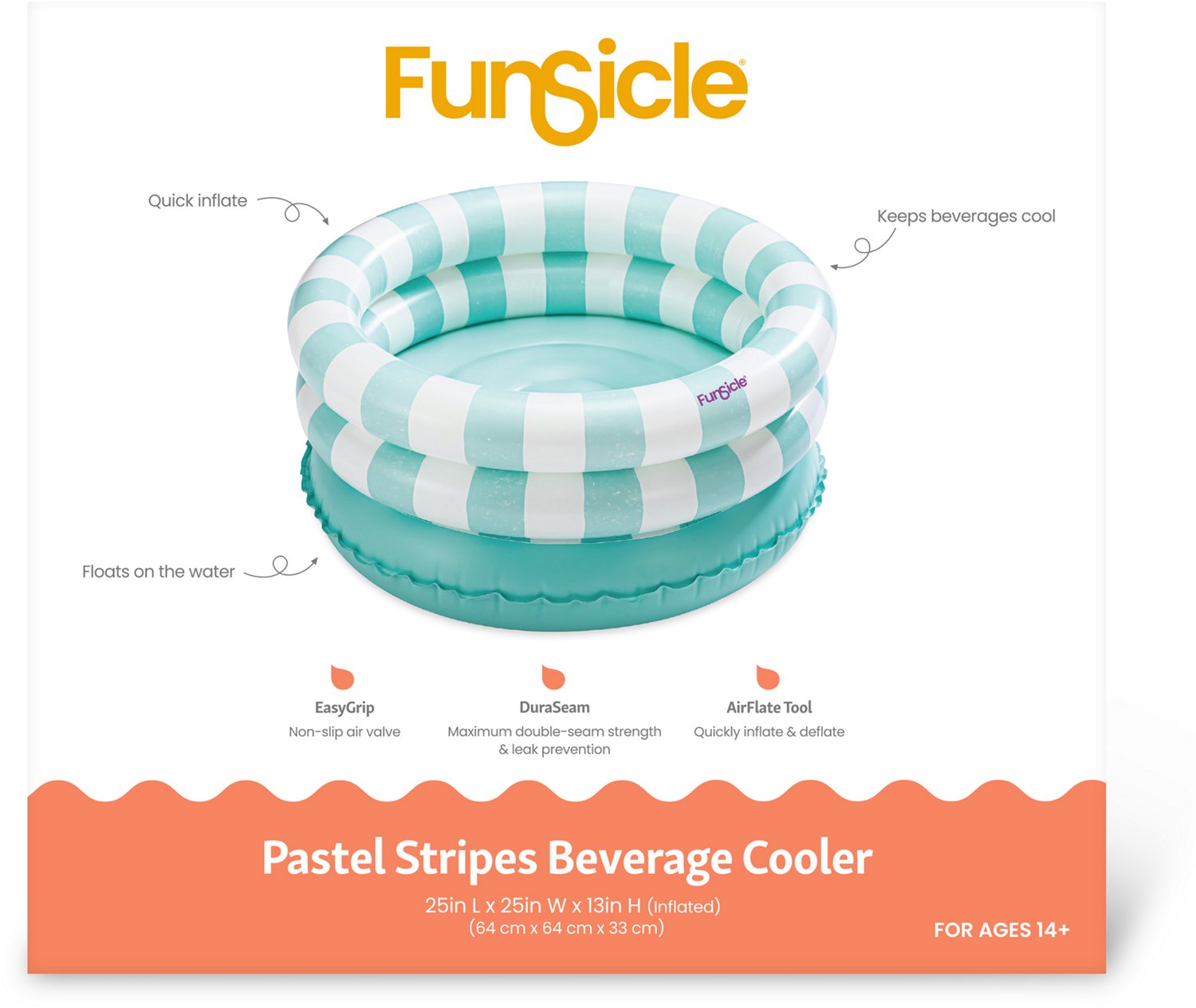 Funsicle Pastel Stripes Beverage Cooler - view number 5