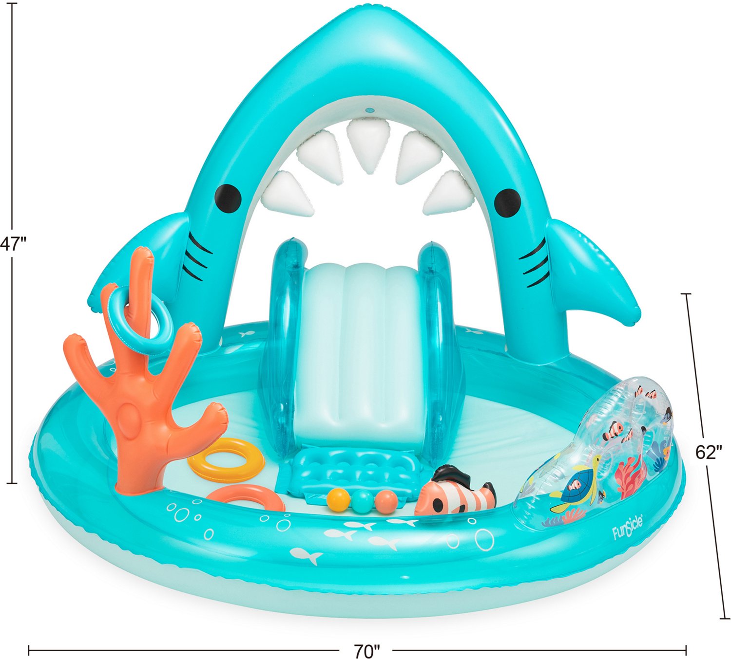 Funsicle Shark Jaws Playcenter 5.8 ft Inflatable Pool - view number 2
