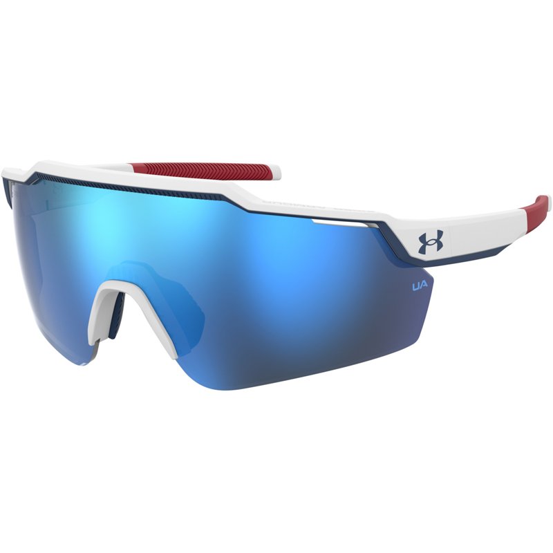 Under Armour Level Up Non-Polarized Sunglasses White/Blue - Case Sunglasses at Academy Sports