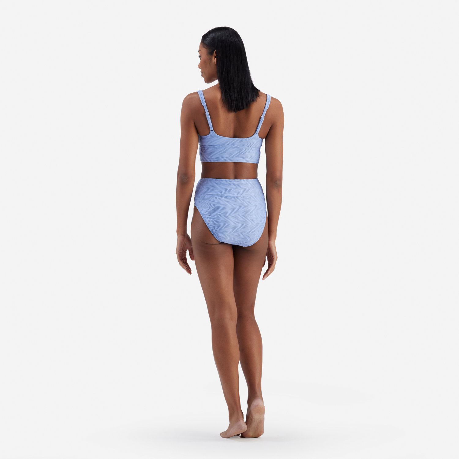 Freely Women's Wavy Baby Rib Banded High Waist Swim Briefs                                                                       - view number 3