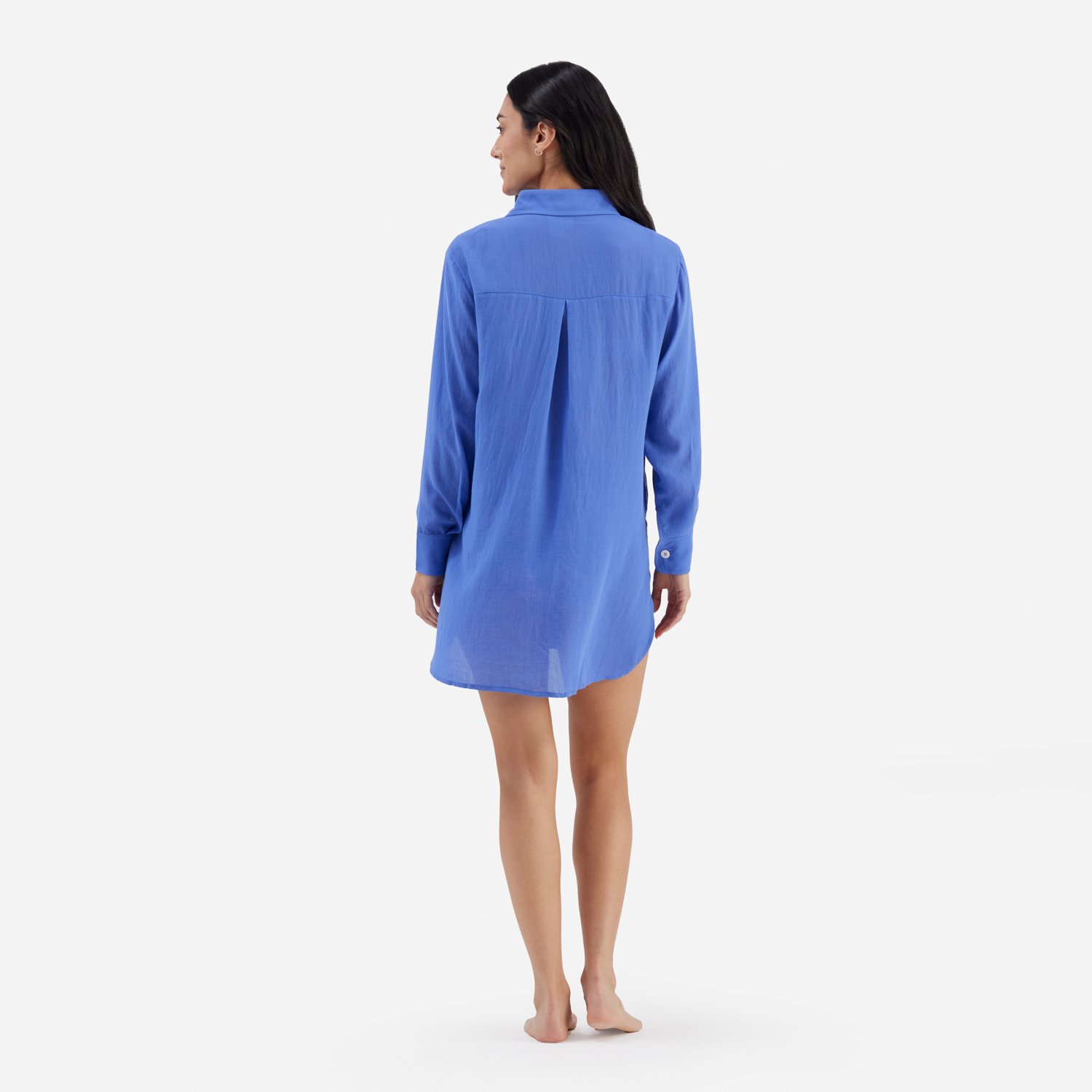 Freely Women's Solid Boyfriend Cover Up Swim Shirt                                                                               - view number 3