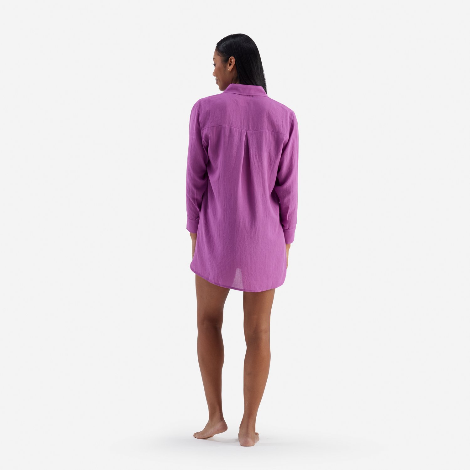 Freely Women's Solid Boyfriend Cover Up Swim Shirt                                                                               - view number 1