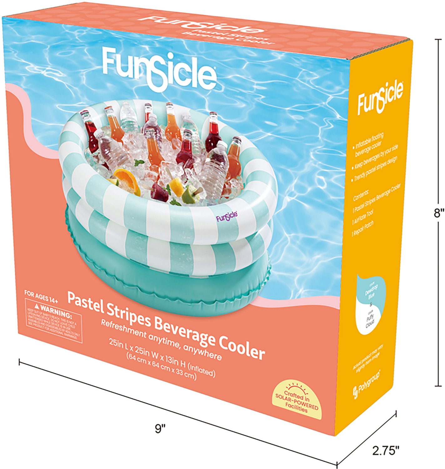 Funsicle Pastel Stripes Beverage Cooler - view number 6
