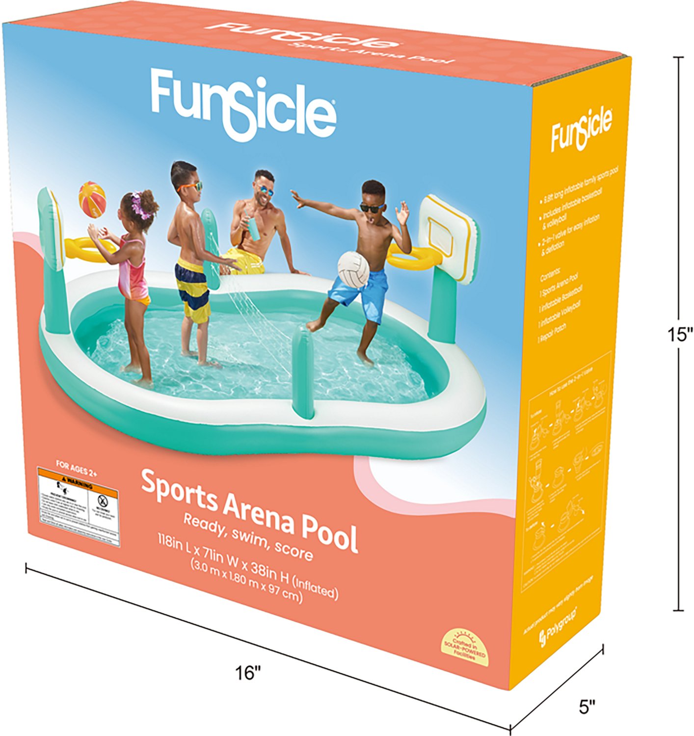 Funsicle Sports Arena 9.8 ft Inflatable Pool                                                                                     - view number 6