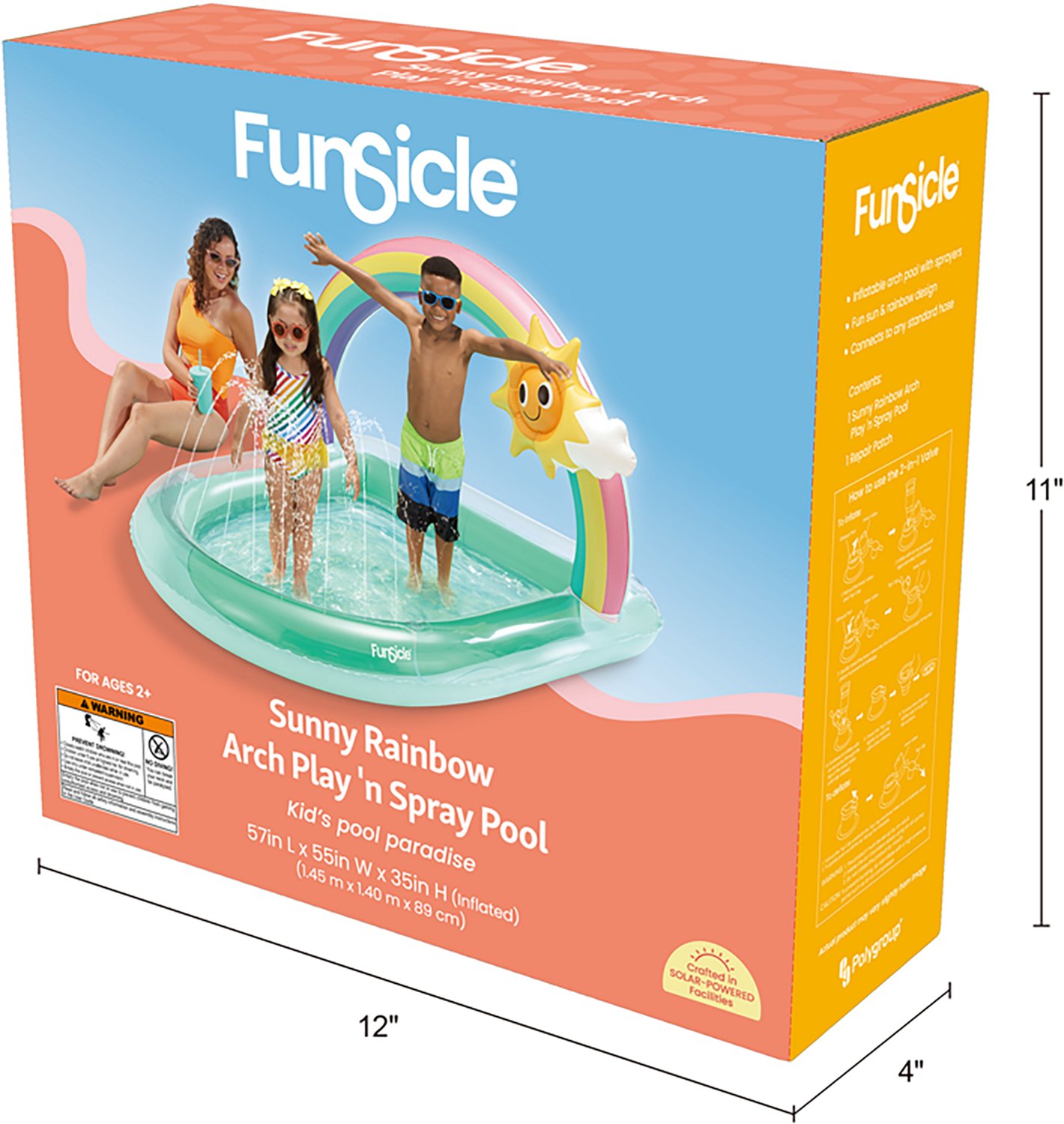 Funsicle Sunny Rainbow Arch Play 'n Spray 4.7 ft Inflatable Pool                                                                 - view number 5