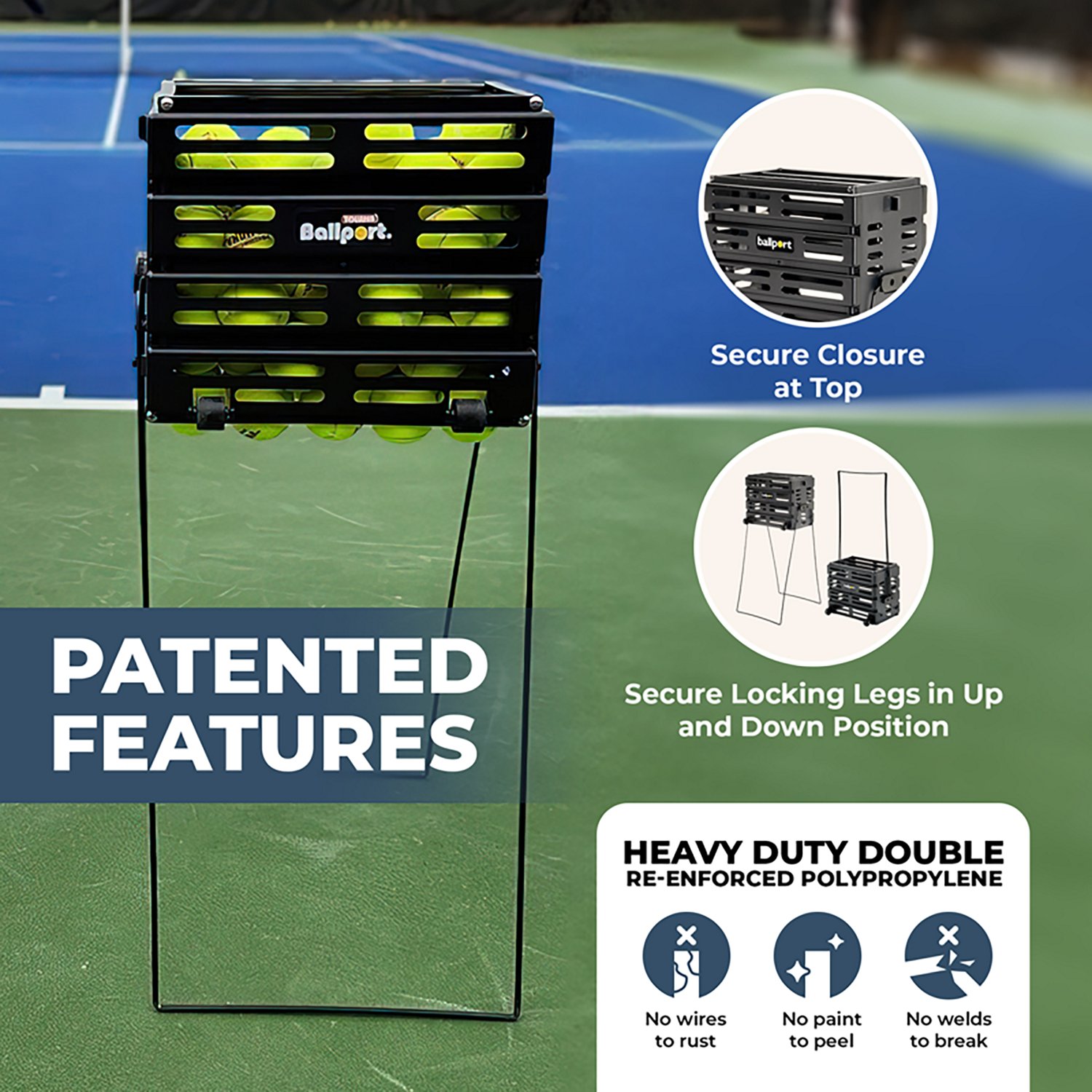 Tourna Deluxe Ballport Tennis Ball Hopper - view number 6