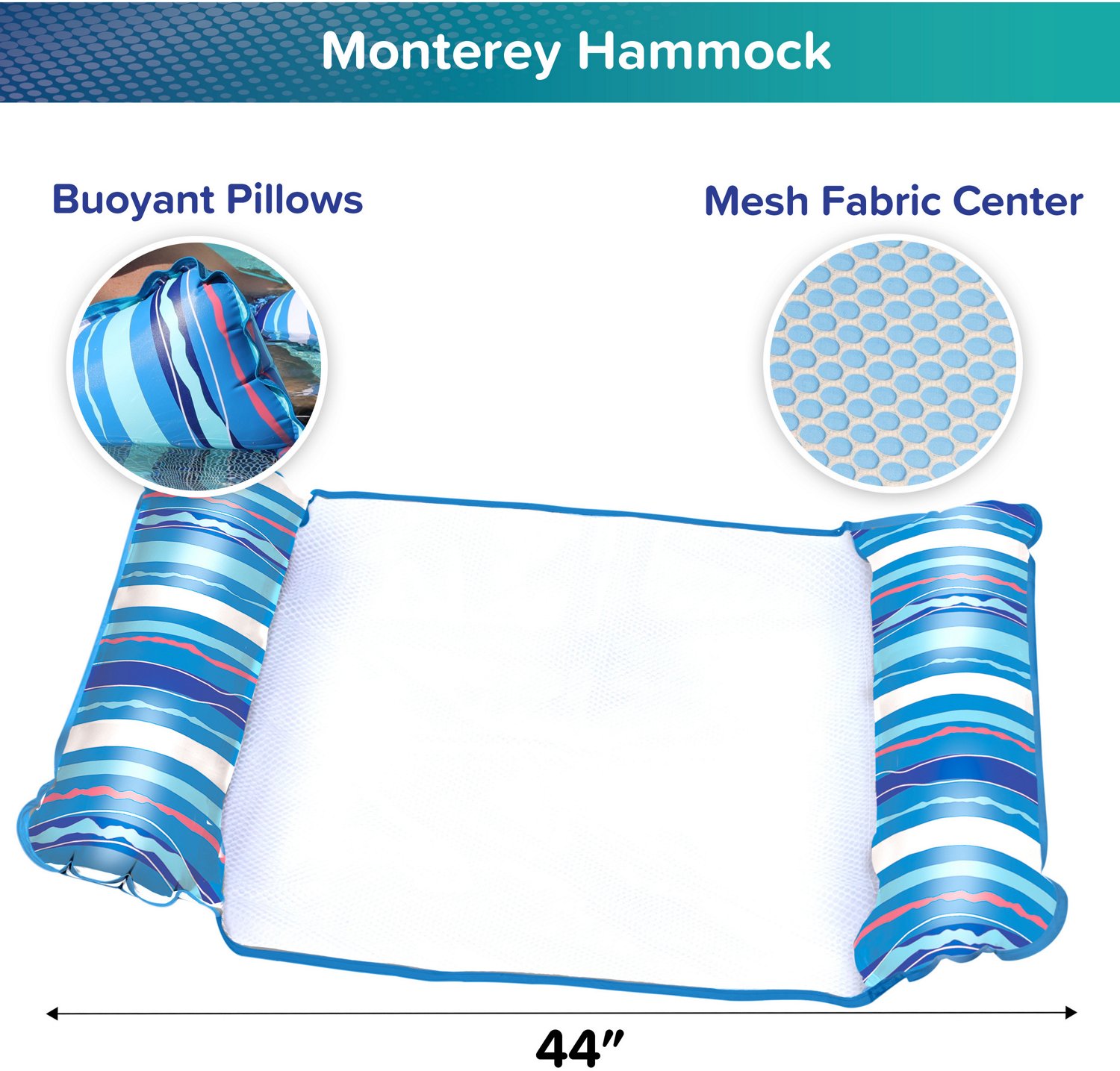 Aqua-Leisure 4-in-1 Monterey Striped Pool Hammock                                                                                - view number 2