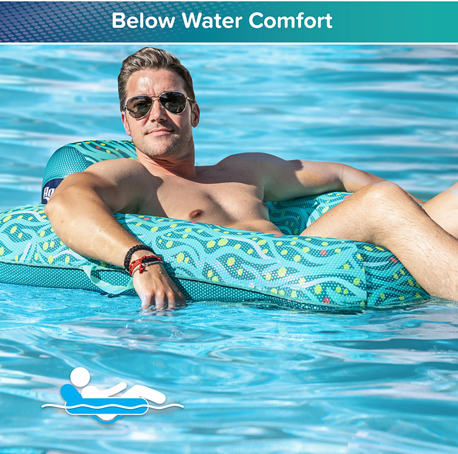 Aqua Zero Gravity Pool Lounge Chair with Canopy                                                                                  - view number 6