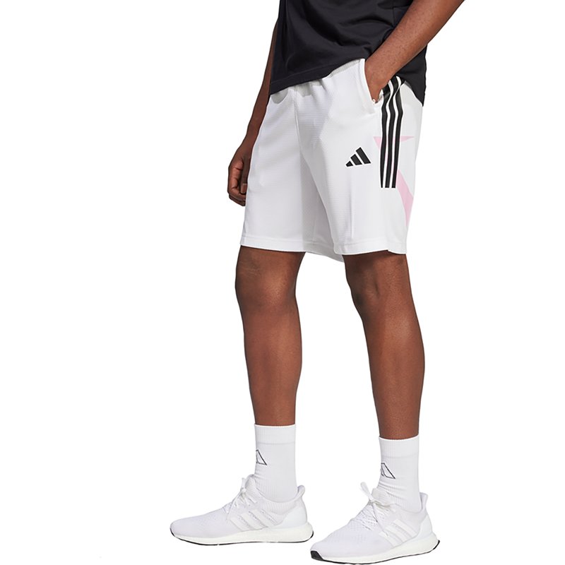 adidas Men's House of Tiro Nations Pack Shorts 8 in White/Black/True Pink, Small - at Academy Sports