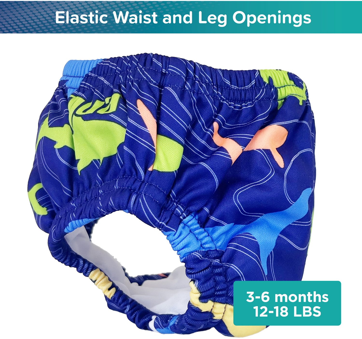 Aqua-Leisure Kids' SplashGuard Shark Reusable Swim Diaper - view number 3
