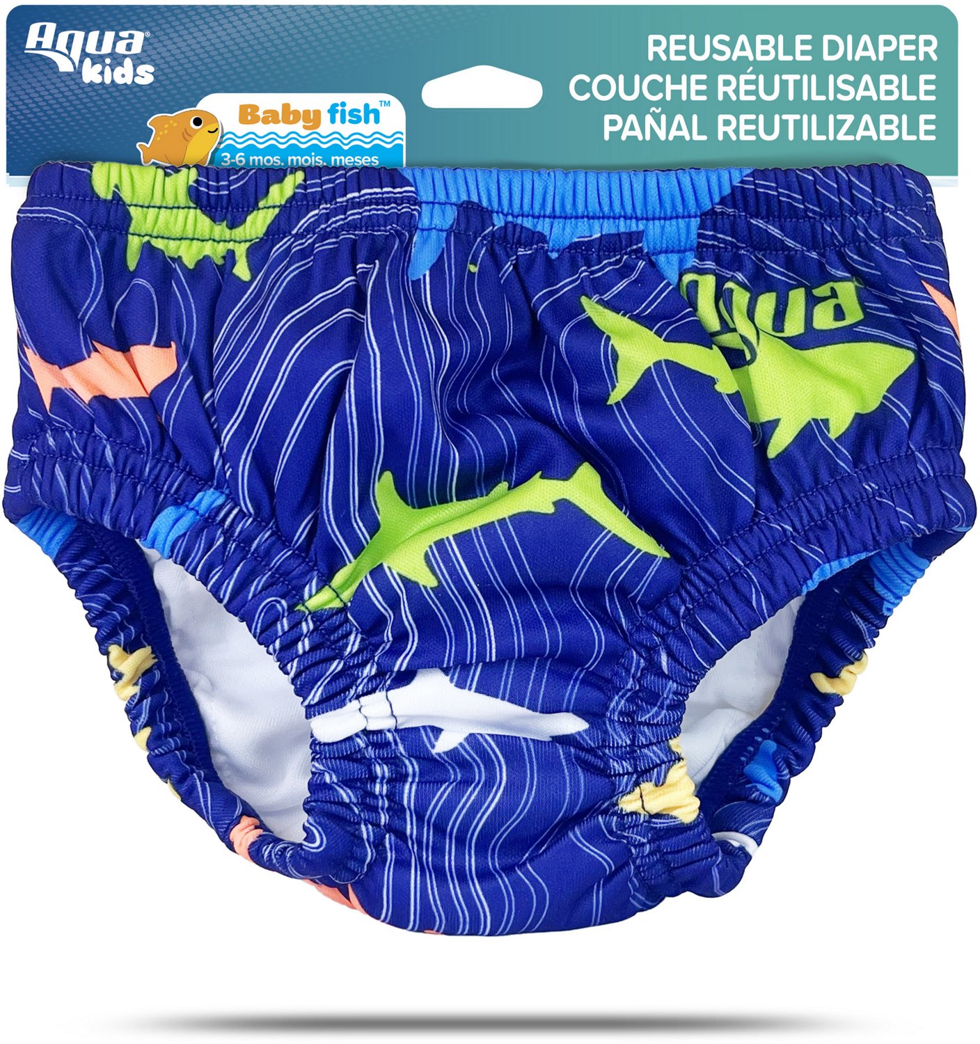 Aqua-Leisure Kids' SplashGuard Shark Reusable Swim Diaper - view number 5