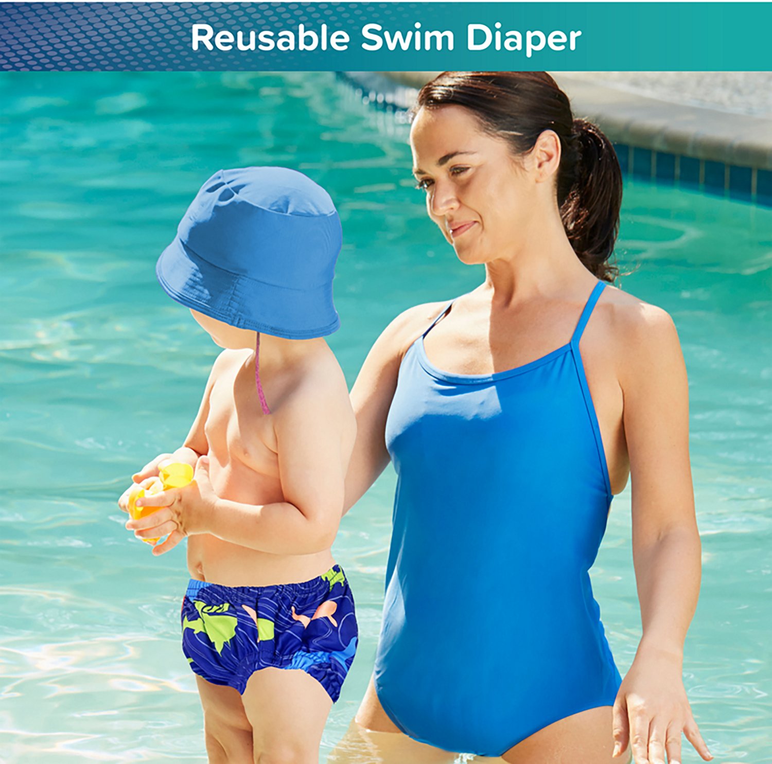 Aqua-Leisure Kids' SplashGuard Shark Reusable Swim Diaper - view number 6